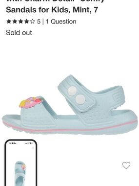 Foamwalk Girl's EVA Sandals with Playful Charm
